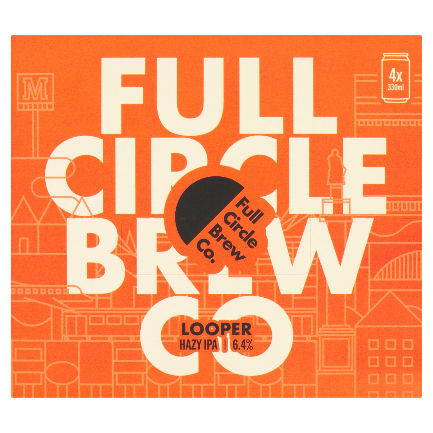 Full Circle Looper Hazy IPA 4 x 330ml cans - British product