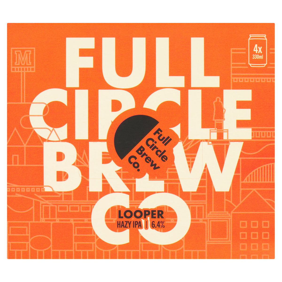 Full Circle Looper Hazy IPA 4 x 330ml cans - British product