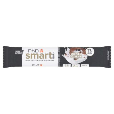 PhD cookies and cream protein bar 64g, imported from the UK