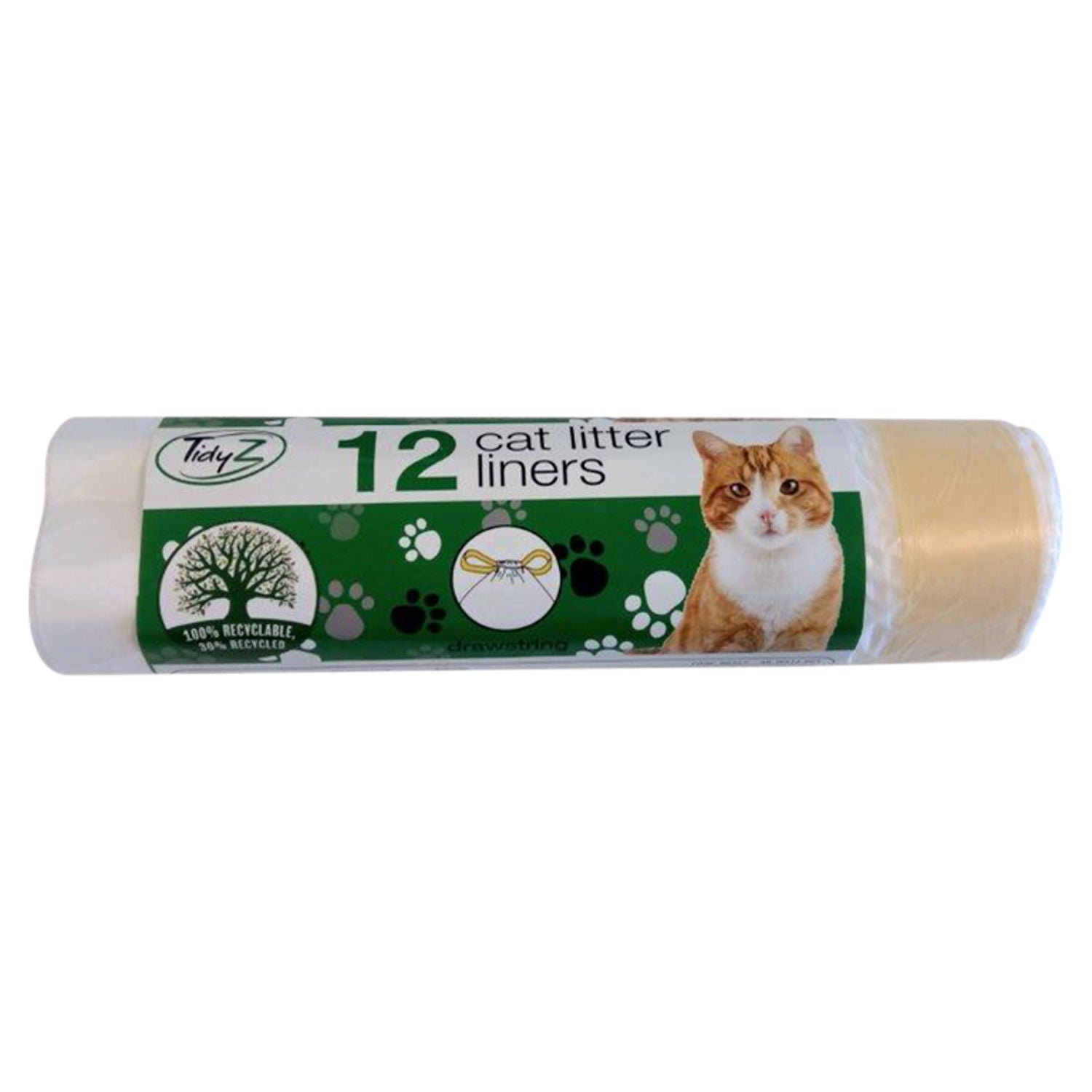TidyZ drawstring cat litter liners 12 count 70x45cm - British product
