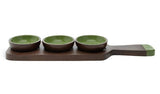 Habitat x Scion 3 Piece Dip Bowls with Board - Green GOODS Argos