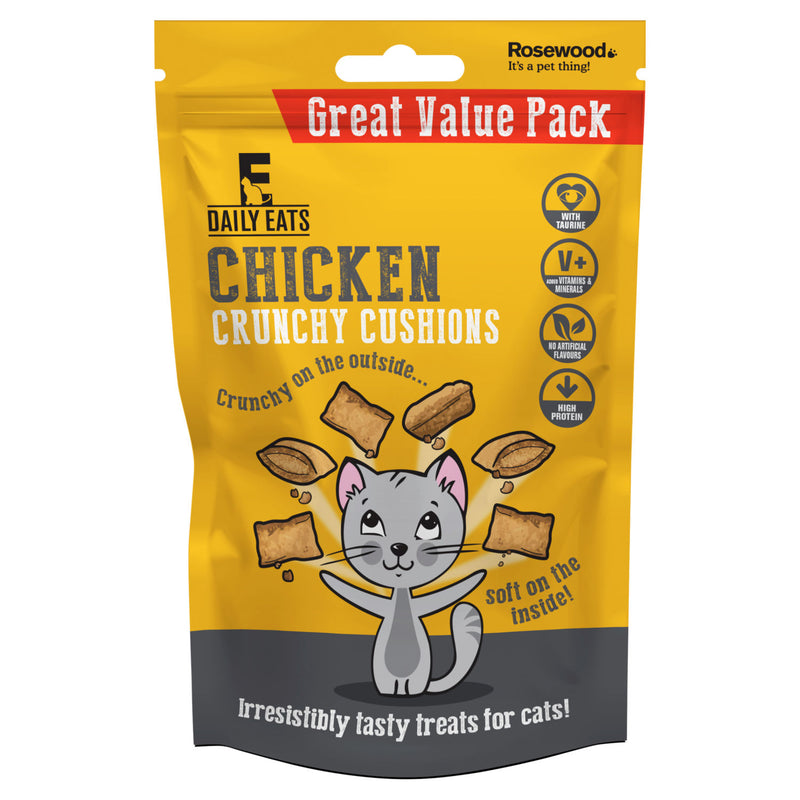 Rosewood Chicken Crunchy Cushions 200g cat treats - British product