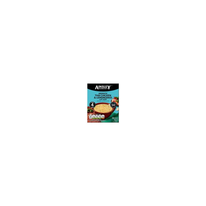Ainsley Harriott Thai chicken lemongrass cup soup 80g, UK version