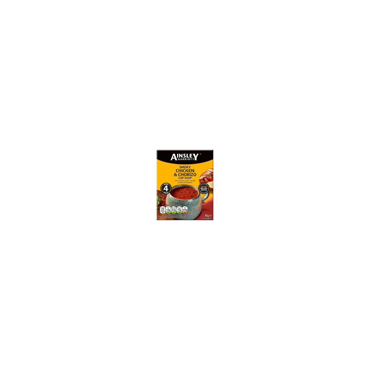Ainsley Harriott Smoky Chicken & Chorizo Cup Soup 80g - British product