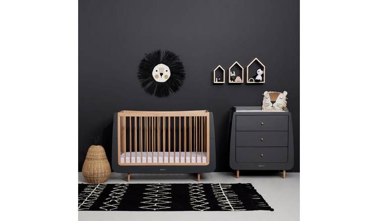 Snuz Kot Skandi 2 Pc Nursery Furniture Set - Slate & Natural GOODS Argos