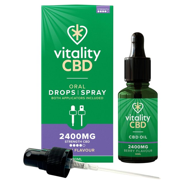 Vitality CBD Berry Oral Spray 2400mg with MCT Oil   30ml GOODS M&S   