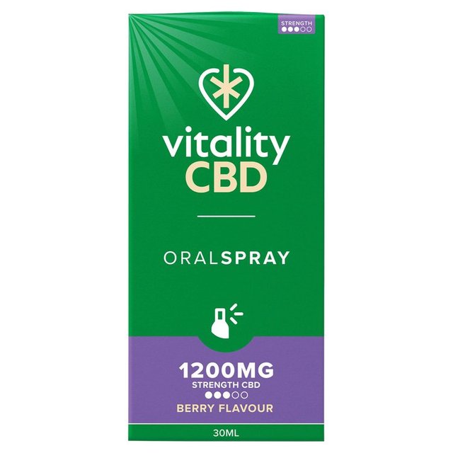 Vitality CBD Berry Oral Spray 1200mg with MCT Oil    30ml