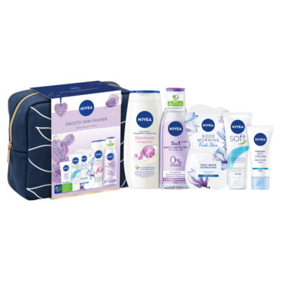 Nivea Smooth Skin Pamper Gift Set, five products and bag, UK version