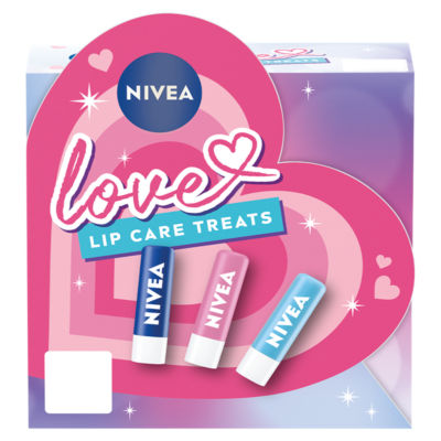 Nivea lip balm gift set Love Lip Care Treats 3 lip balms, UK version