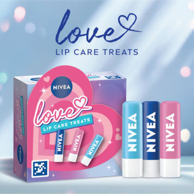 Nivea lip balm gift set Love Lip Care Treats 3 lip balms, UK version