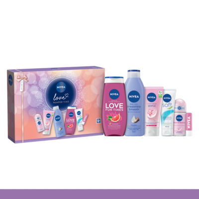 Nivea Love Pamper Time gift set 6 pieces, imported from the UK