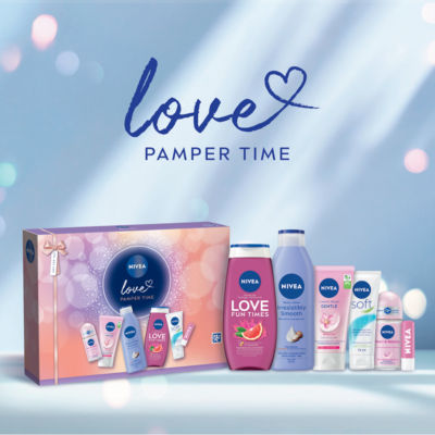 Nivea Love Pamper Time gift set 6 pieces, imported from the UK