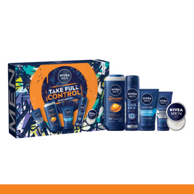 NIVEA MEN Take Full Control Skincare Gift Set, imported from the UK