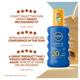 Nivea sunscreen spray SPF 20 200ML, imported from the UK