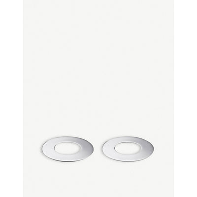 selfridges Cristofle Stainless Steel Coasters 9.3 cm Set of 2- Buy online at McGrocer
