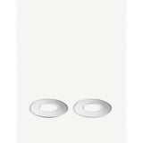 Cristofle stainless steel coasters set of two 9.3cm - British product