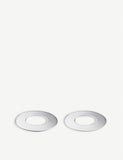 Cristofle stainless steel coasters set of two 9.3cm - British product