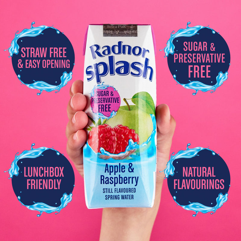 Radnor apple and raspberry still water 3 x 250ml, imported from the UK