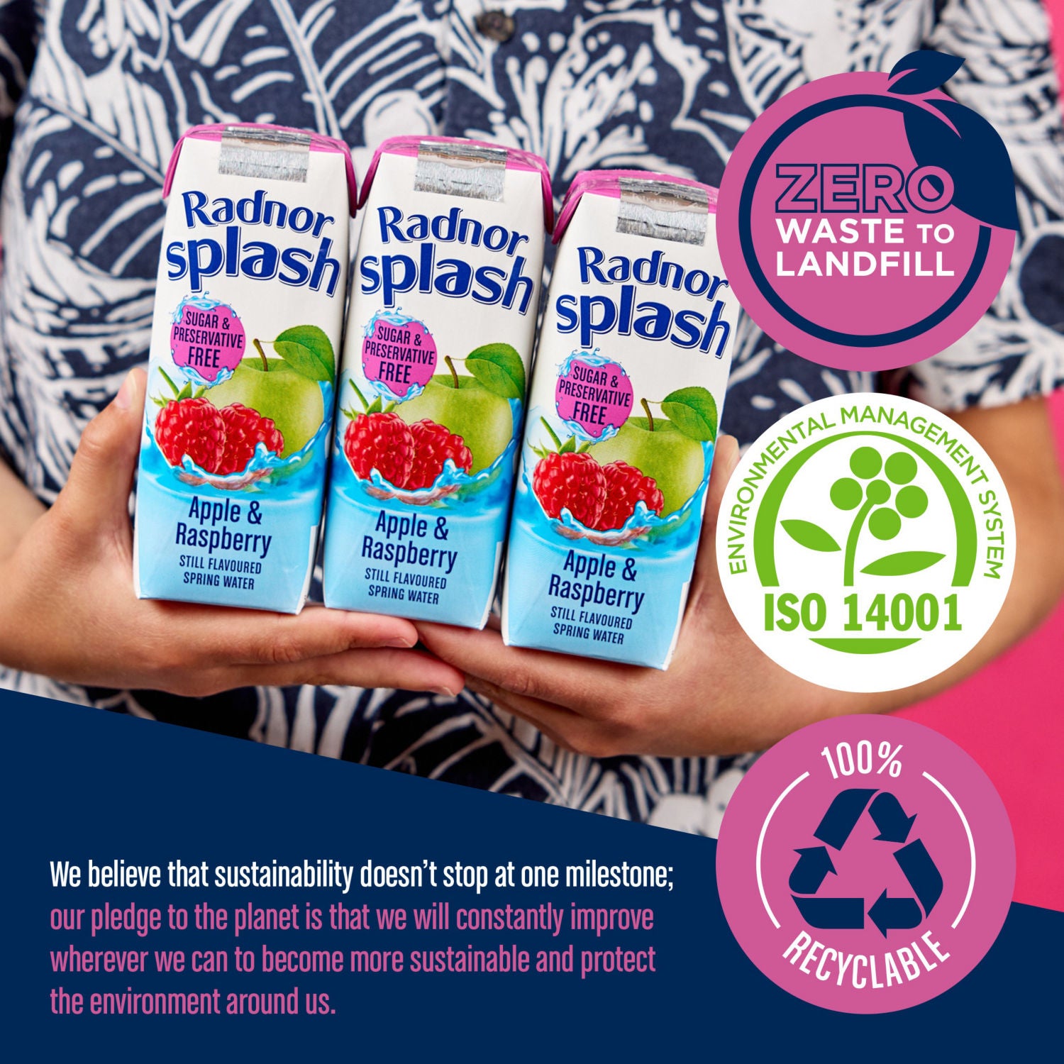Radnor apple and raspberry still water 3 x 250ml, imported from the UK