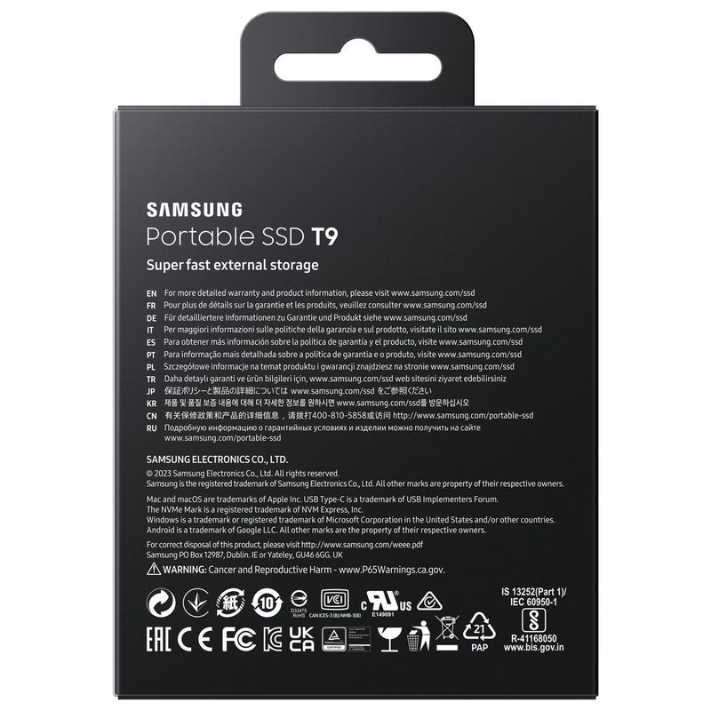 Samsung T9 portable SSD USB 3.2 1TB, imported from the UK
