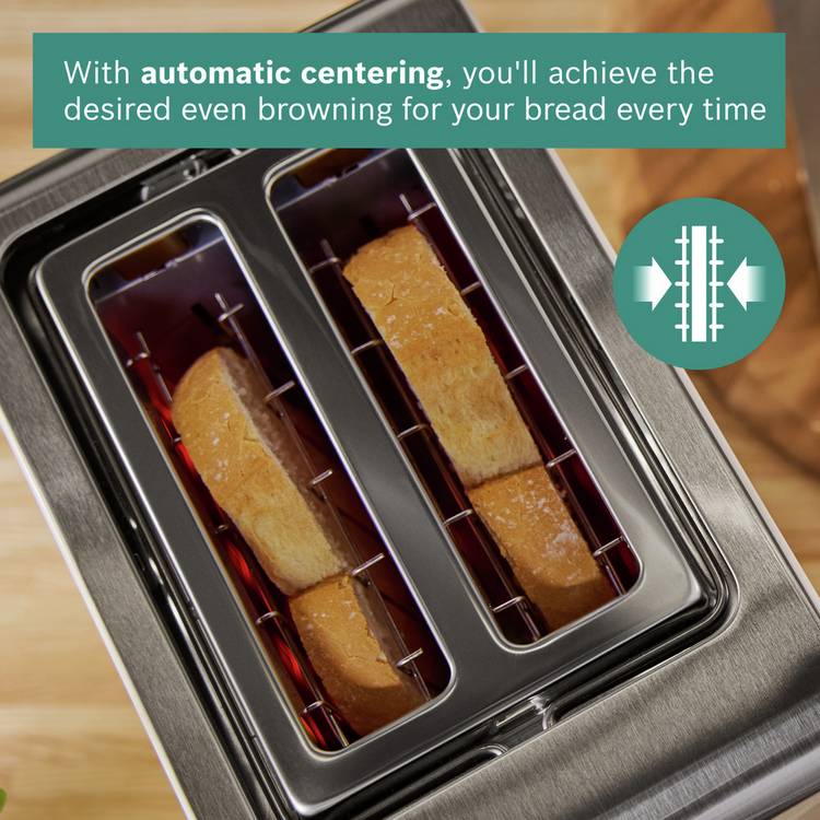 Bosch toaster white 2-slice, imported from the UK