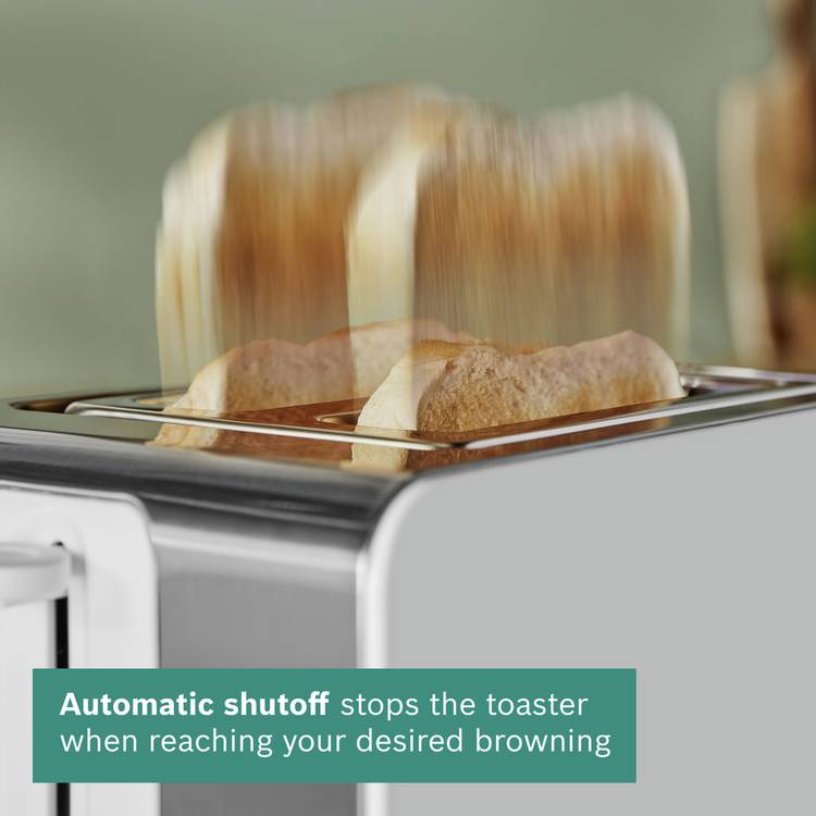 Bosch toaster white 2-slice, imported from the UK