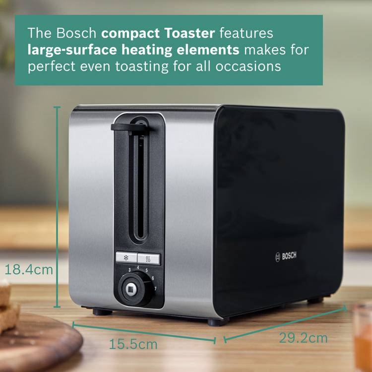 Bosch Sky Styline 2 slice toaster, imported from the UK