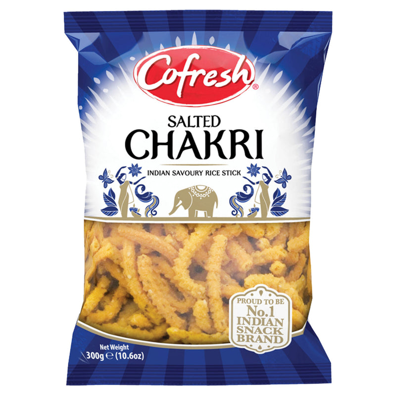 Cofresh Salted Chakri Indian savoury rice sticks 300g, UK version