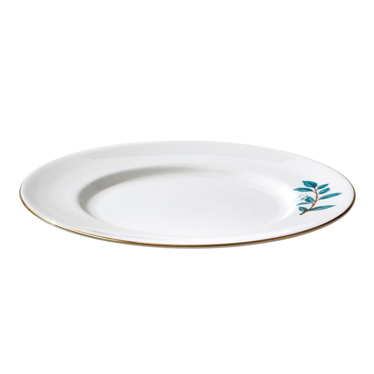Fortnum's Camellia White bone china plate large - British product