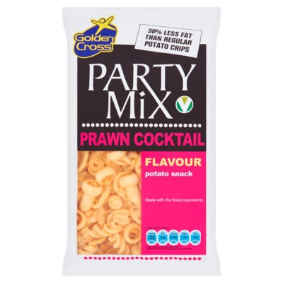 Golden Cross Party Mix prawn cocktail flavour potato snack 125g, UK version