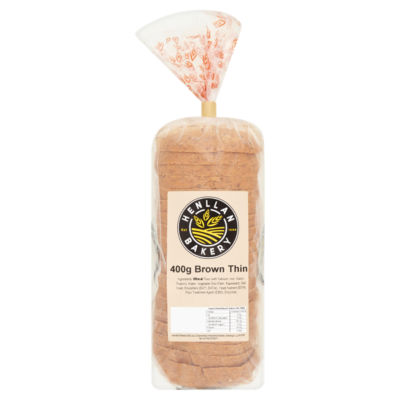 Henllan Bakery Brown Thin bread 400g - British product