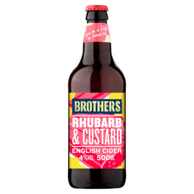Brothers rhubarb and custard English cider 500ml (British brand)