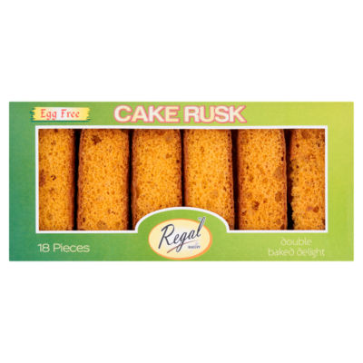 Regal Egg Free Cake Rusk 300g, imported from the UK