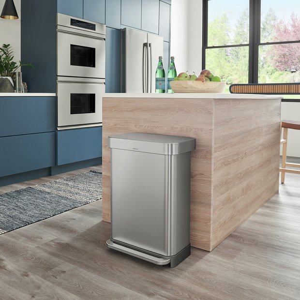 Simplehuman pedal bin brushed steel 45 litre, UK version