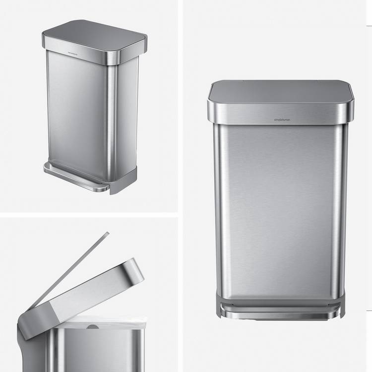 Simplehuman pedal bin brushed steel 45 litre, UK version