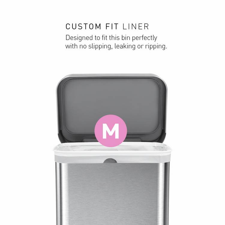 Simplehuman pedal bin brushed steel 45 litre, UK version
