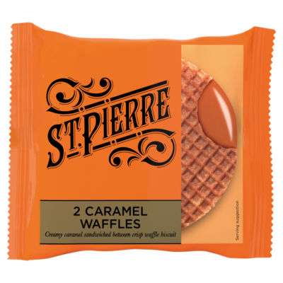 St Pierre caramel waffles 80g 2 pack, imported from the UK