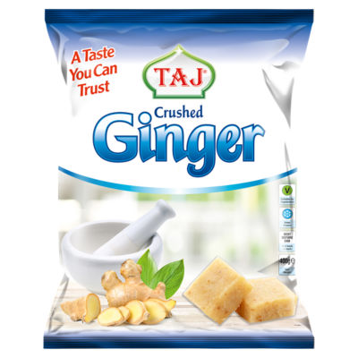 Taj Crushed Ginger Cooking Ingredient 400g (British brand)
