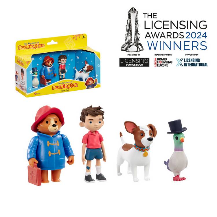 Rainbow Designs Paddington figure set with 4 characters, imported from the UK