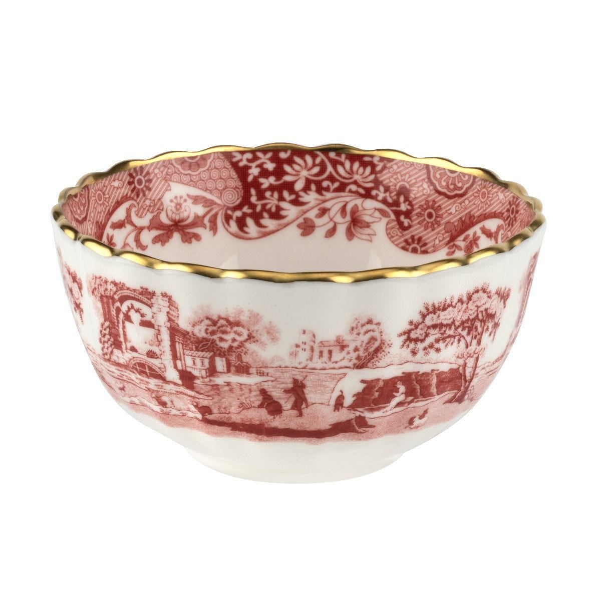 Spode Italian sugar bowl cranberry fine bone china, imported from the UK