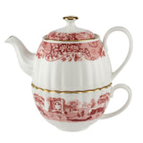Spode Italian tea for one cranberry 340ml, imported from the UK