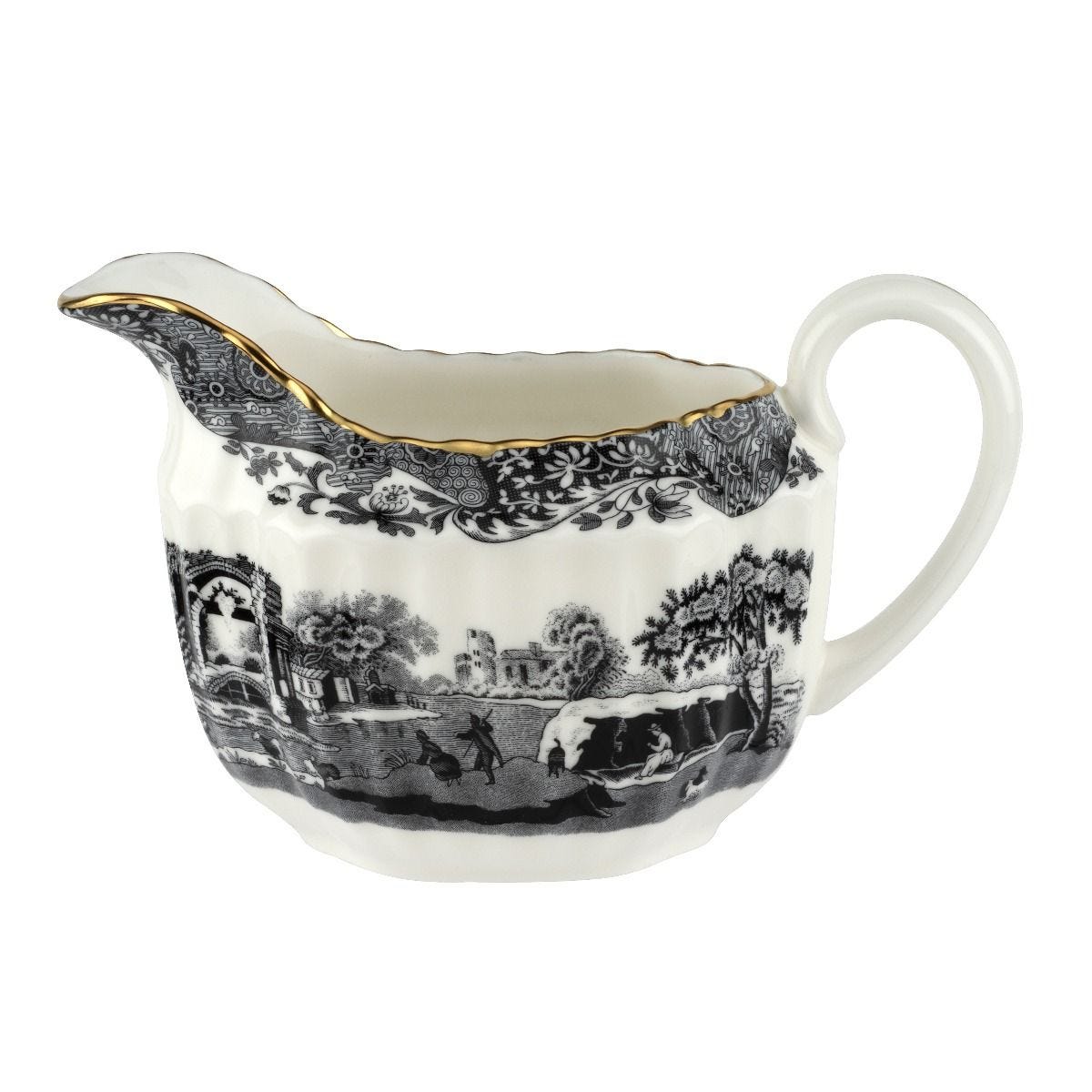 Spode Italian cream jug black 200ml (British brand)