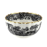 Spode Italian sugar bowl 10cm in black, imported from the UK