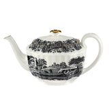 Spode large black teapot, imported from the UK
