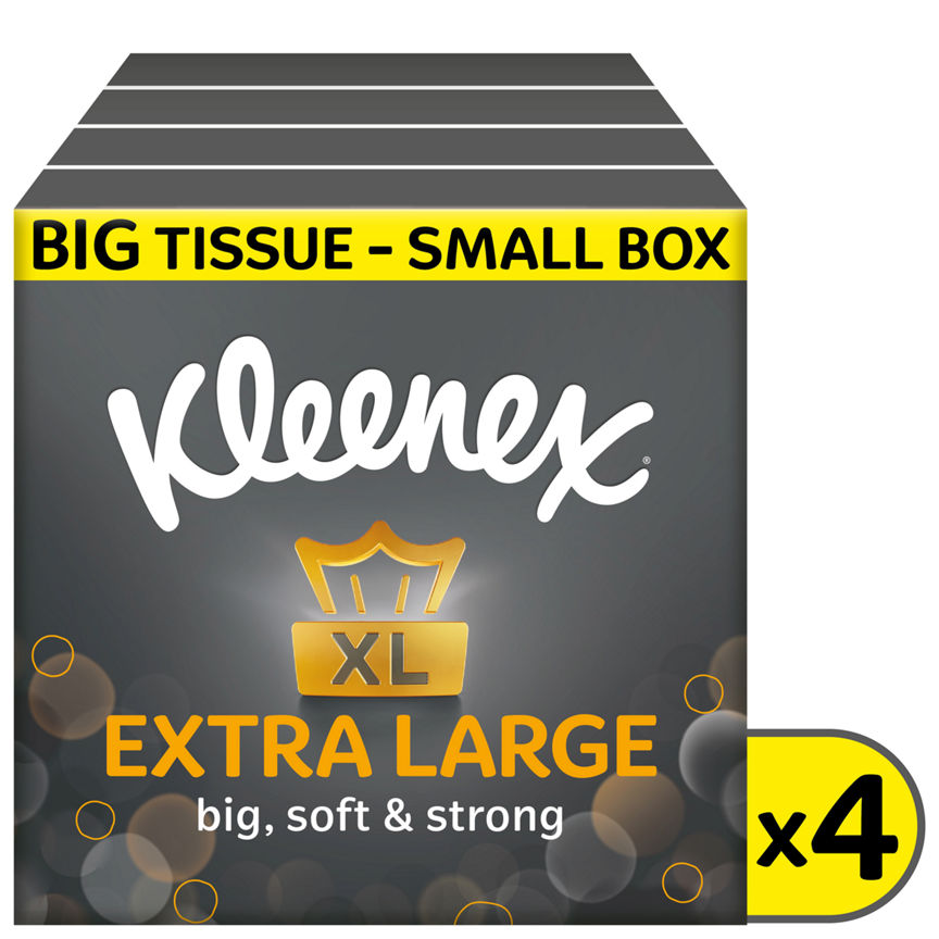 Kleenex Extra Large Tissues Compact Box 4 Pack GOODS ASDA   