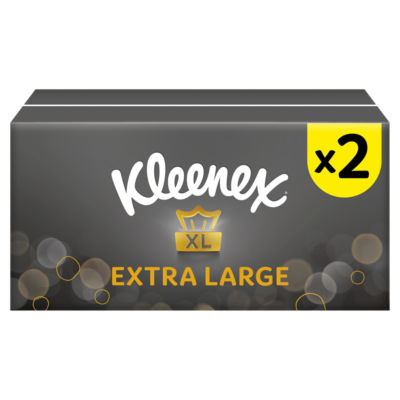 Kleenex extra large tissues twin pack, UK version