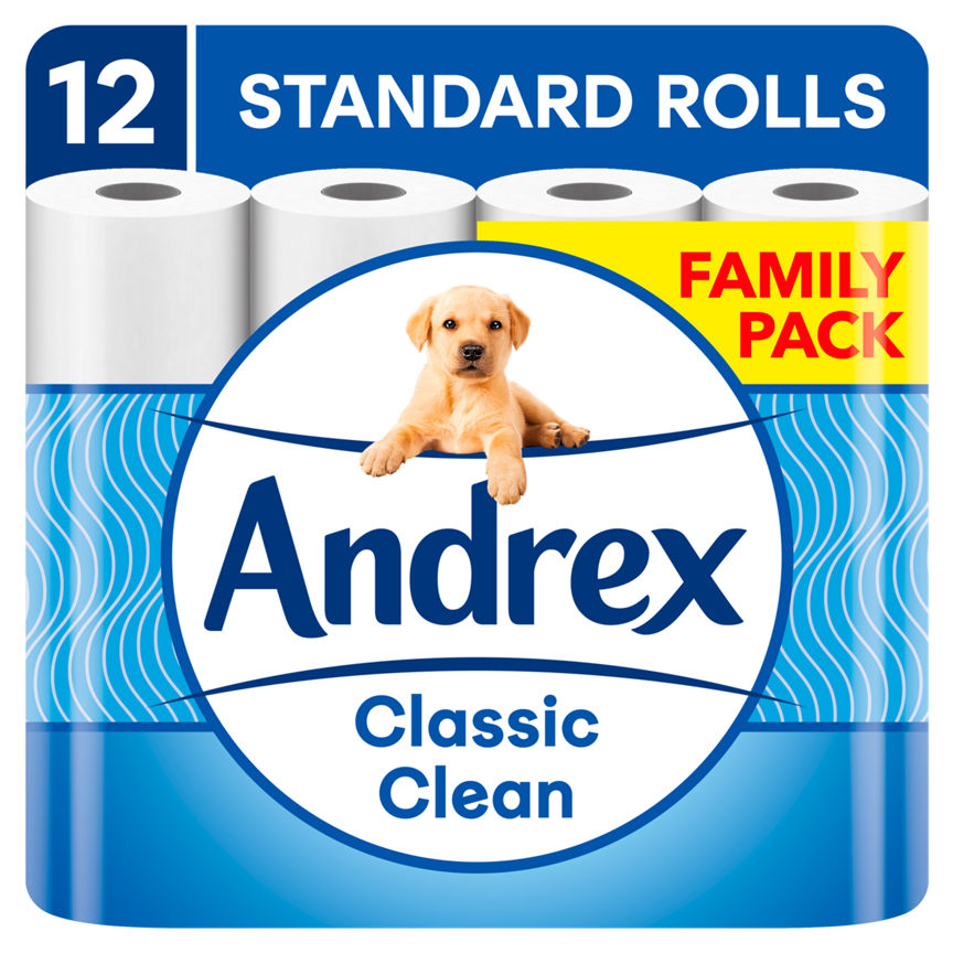 Andrex Classic Clean Toilet Tissue, 12 Rolls GOODS ASDA   