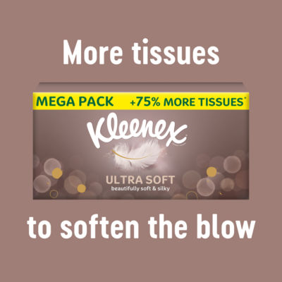 Kleenex Ultra Soft tissues compact box with 40 tissues, UK version