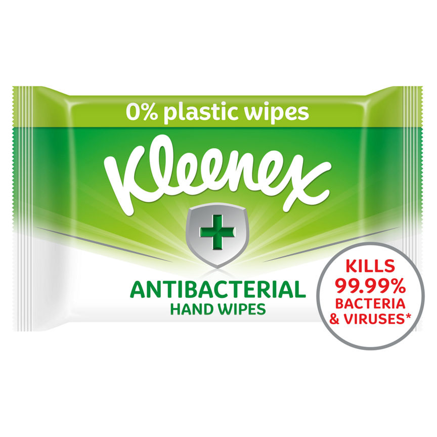 Kleenex® Proactive Care Antibacterial Plastic Free Hand Wipes - 36 Wipes