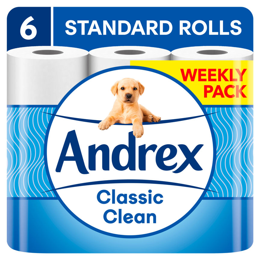 Andrex Classic Clean Toilet Tissue 6 Rolls GOODS ASDA   